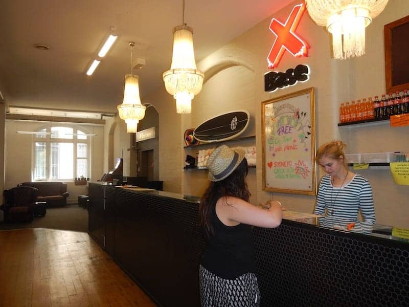 reception base backpackers sydney
