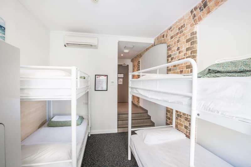 4 share dorm at Base Backpackers Sydney