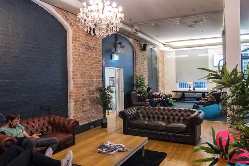 communal areas at sydney hostels